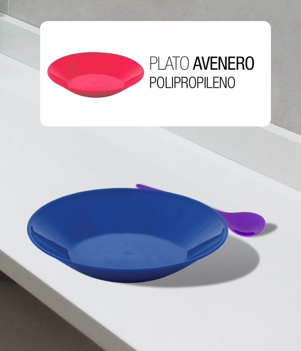 Plato avenero de polipropileno plástico PP 1240 foto2