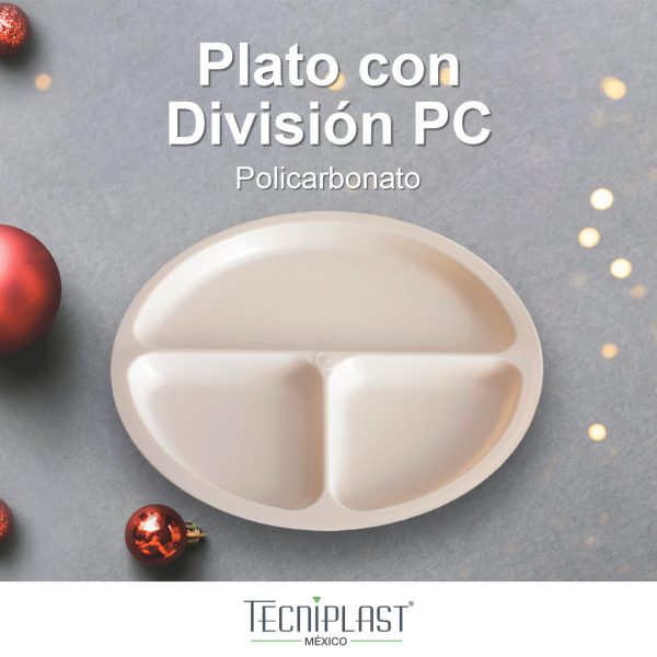 Plato con división redondo de policarbonato 1811 foto 1