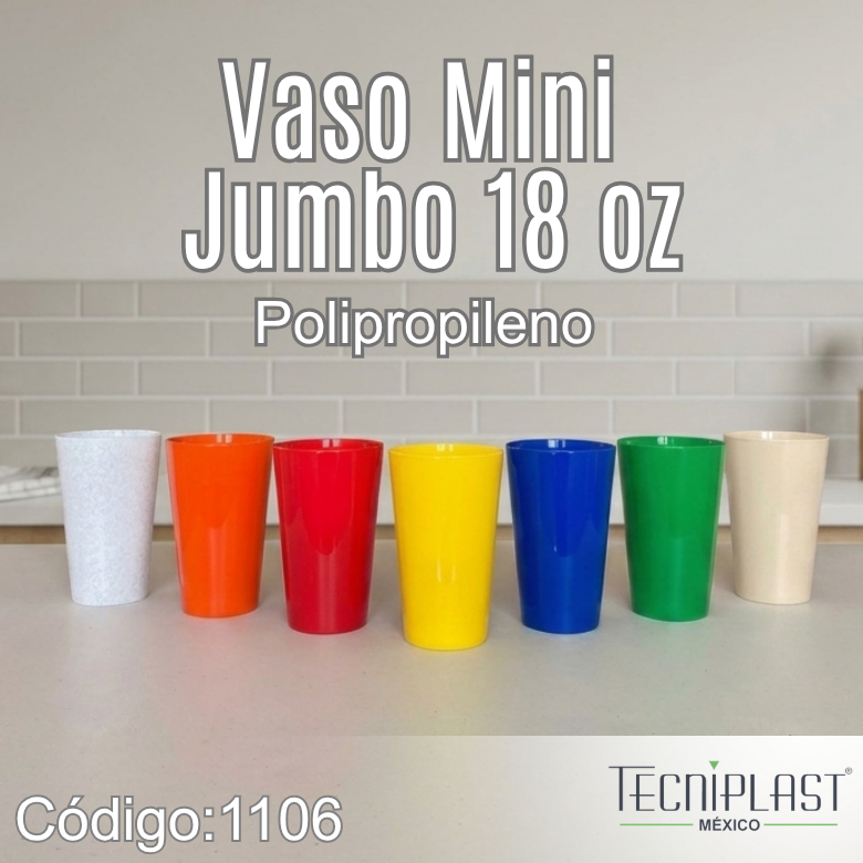 Vaso mini jumbo de polipropileno plástico PP 1106 foto 1