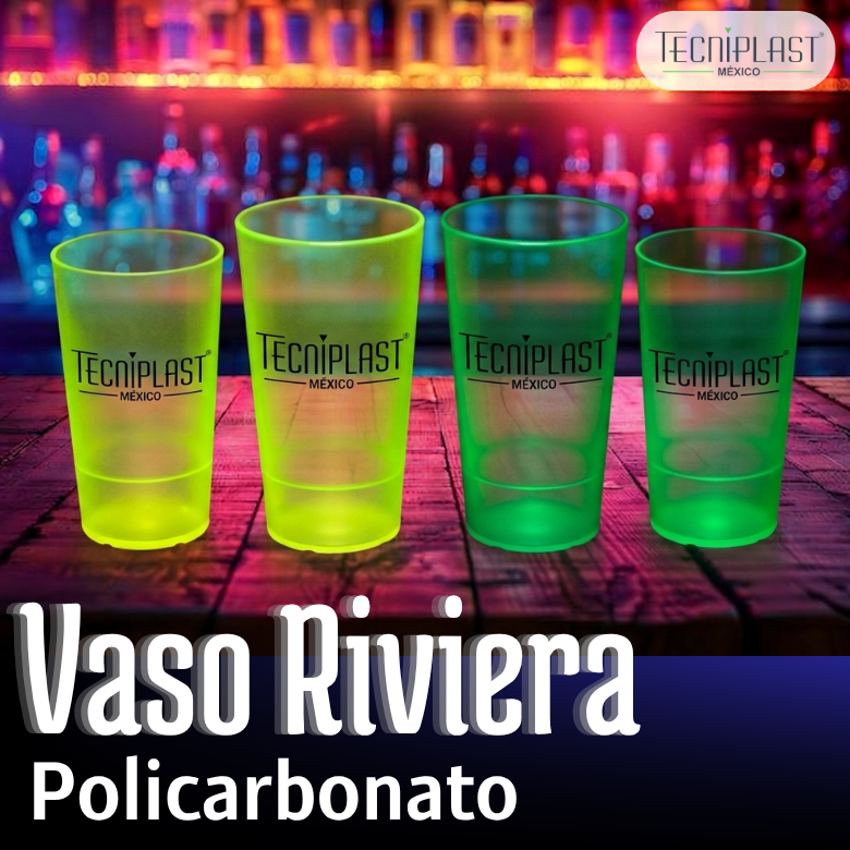 Vaso RIVIERA de Policarbonato vaso de plástico fluorescente 1121 1122 1123 1124