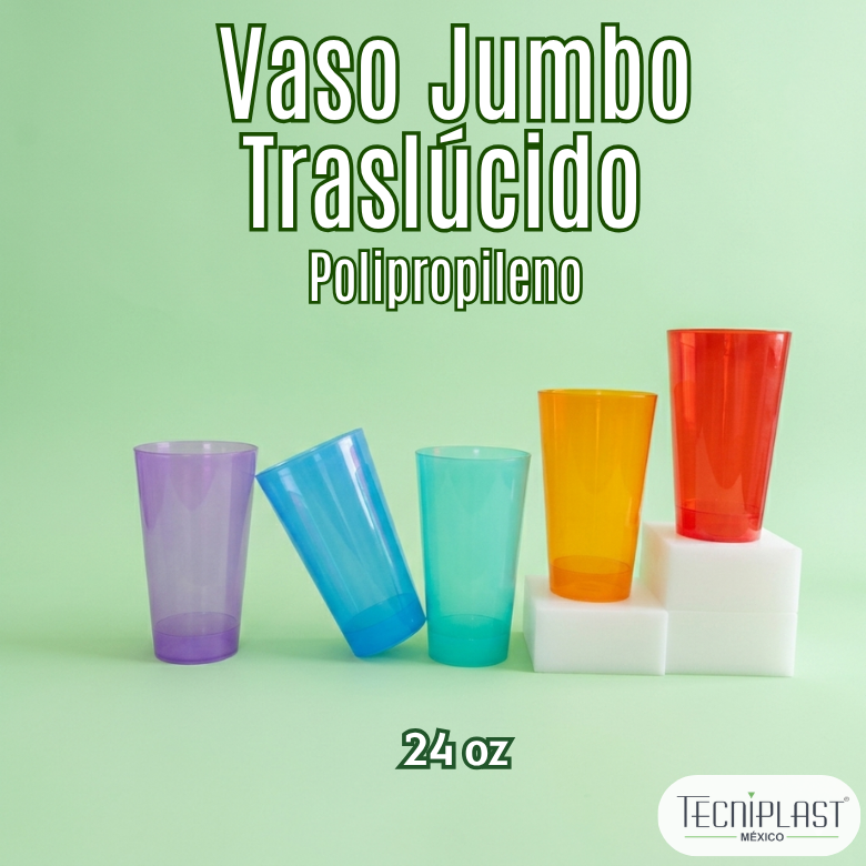 Vaso Maxi Jumbo Polipropileno Plástico PP 1172 colores