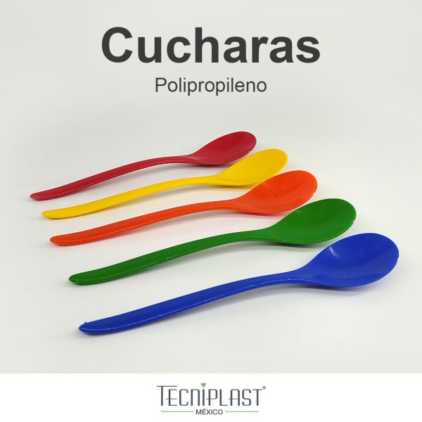 Cuchara Mediana de Polipropileno Plástico PP 4007 colores