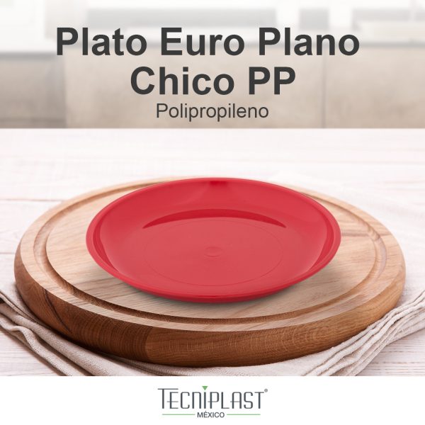 Plato Euro Plano Chico de Polipropileno Plástico PP 1284 foto 1