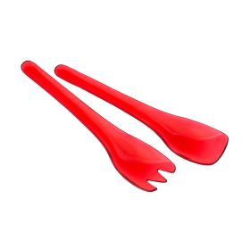 Jgo de 2 Cucharas Ensalada Cuadrada de Polpropileno Plástico PP 4006