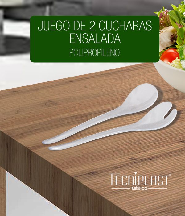 Jgo de 2 Cucharas Ensalada de Polpropileno Plástico PP 4005 foto 1