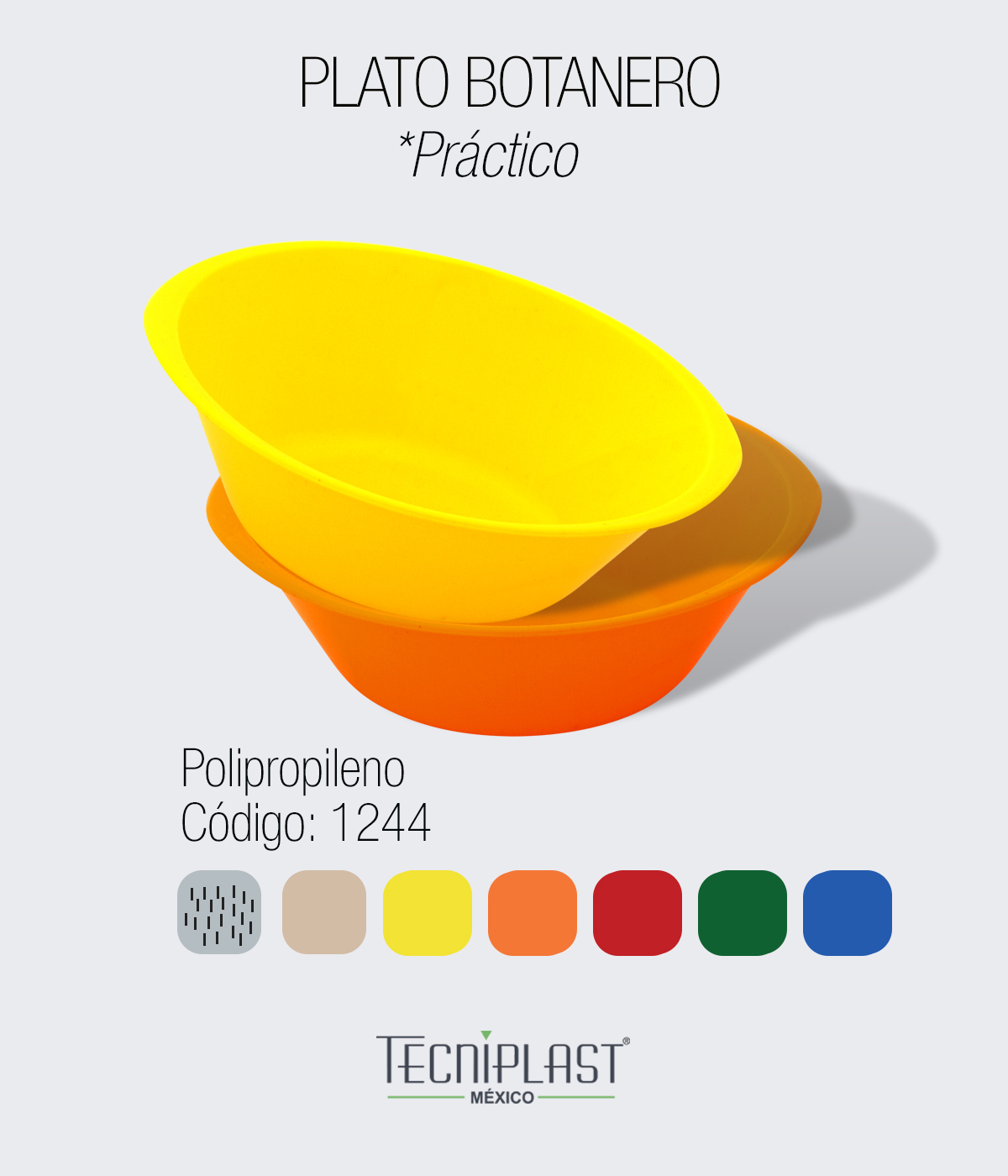 Plato botanero policarbonato plástico PP 1244 foto 3