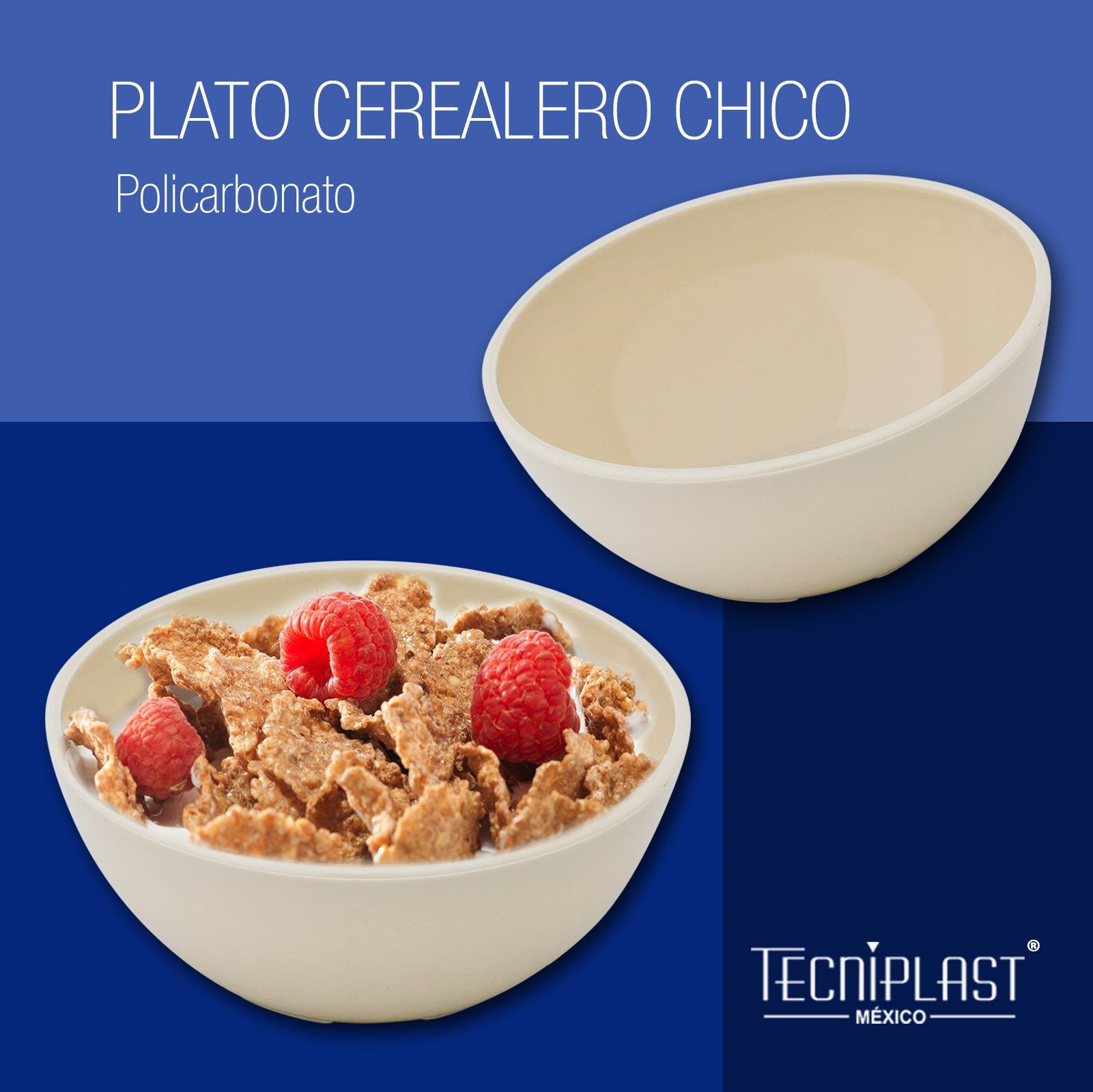 Plato cerealero chico de polipropileno plástico foto1