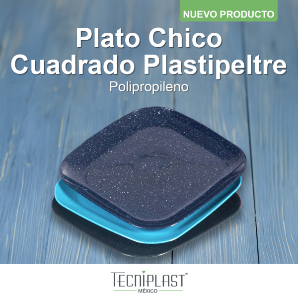 Plato Cuadrado Chico Polirpopileno Plástico PP 1714 foto 1
