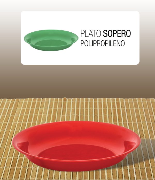 Plato sopero de polipropileno plastico PP 1214 foto1