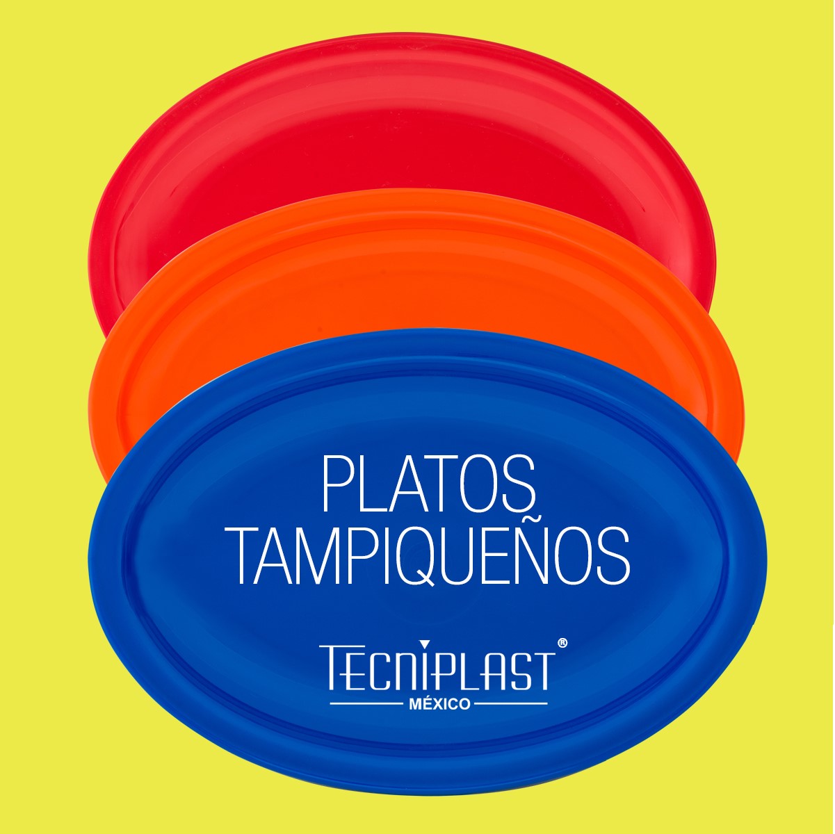 Plato Tampiqueño Mediano de Polipropileno Plástico PP 1274 colores