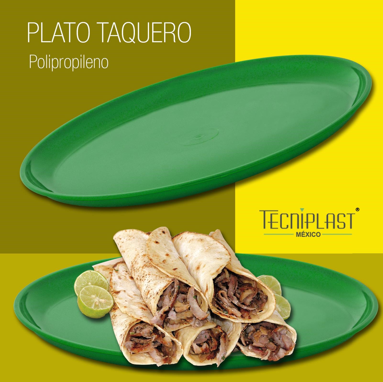 Plato taquero de polipropileno plástico PP 1250 foto 1