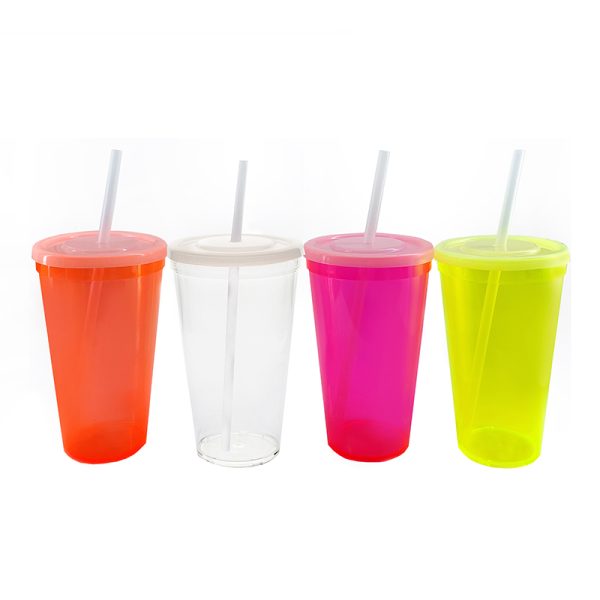 Vaso Maxi Jumbo con Tapa Policarbonato Popote foto varios vasos