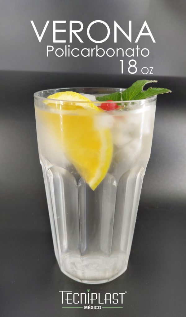 Vaso VERONA 3 de Policarbonato, vaso de plástico transparente foto bebida