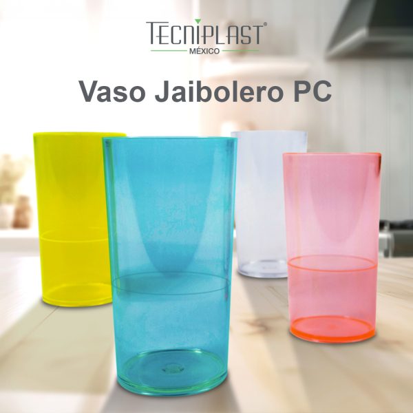 Vaso Jaibolero Fluorescente de Policarbonato varios colors