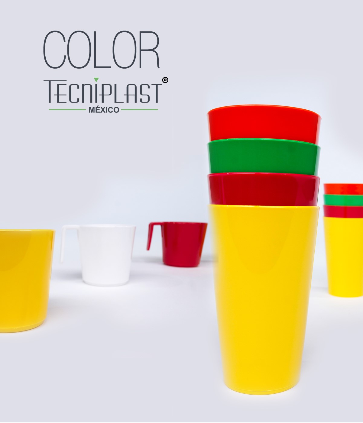 Vaso Jumbo de Polipropileno plástico PP 1171 colores