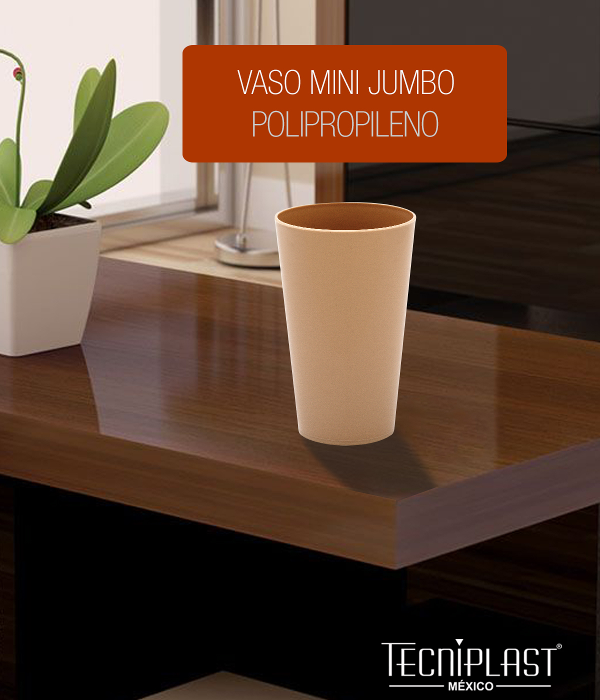 Vaso mini jumbo de polipropileno plástico PP 1106 foto 1