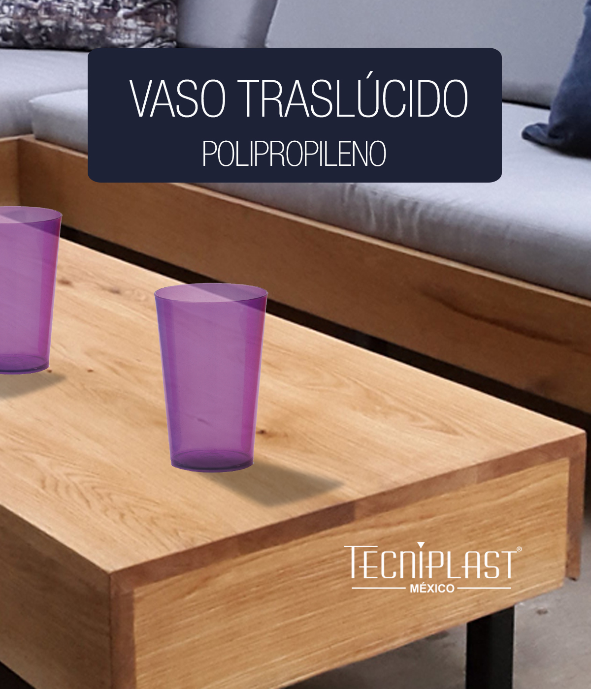 Vaso Traslúcido 12 oz de Polipropileno Plástico PP 1153 foto 1