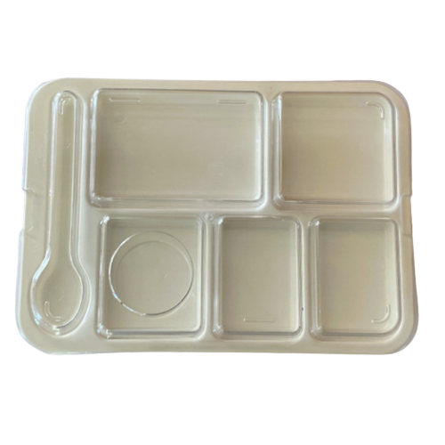 Tapa charola con 6 divisiones