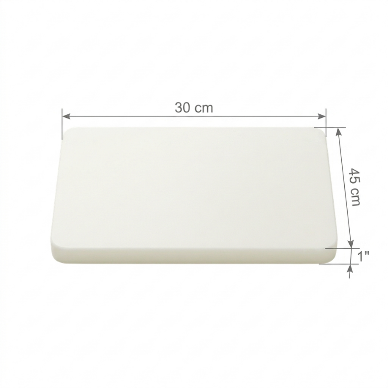 Placa de Polietileno de Alta Densidad PEAD HDPE 30x45 cm de 1" 0014