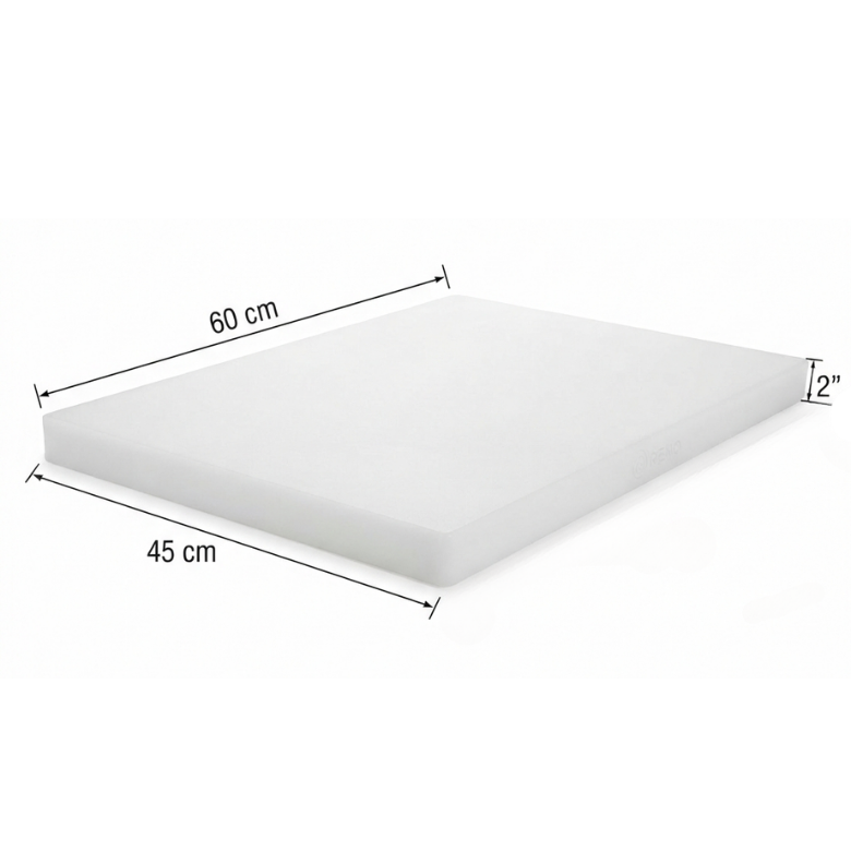 Placa de Polietileno de Alta Densidad PEAD HDPE 45x60 cm x 2" 0026