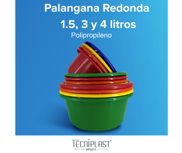 Palangana Redonda de Polipropileno Plástico PP 1431 1433 1435