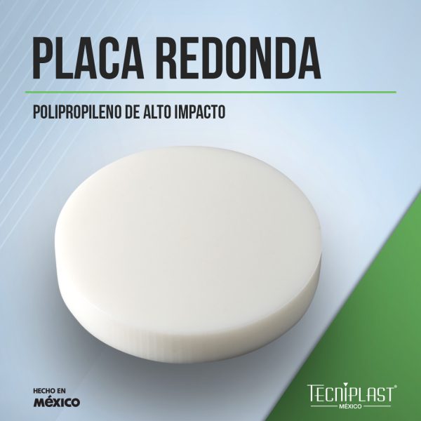 Placa Redonda 30 cm x 2" Polipropileno de Alto impacto PP 0080 foto 1
