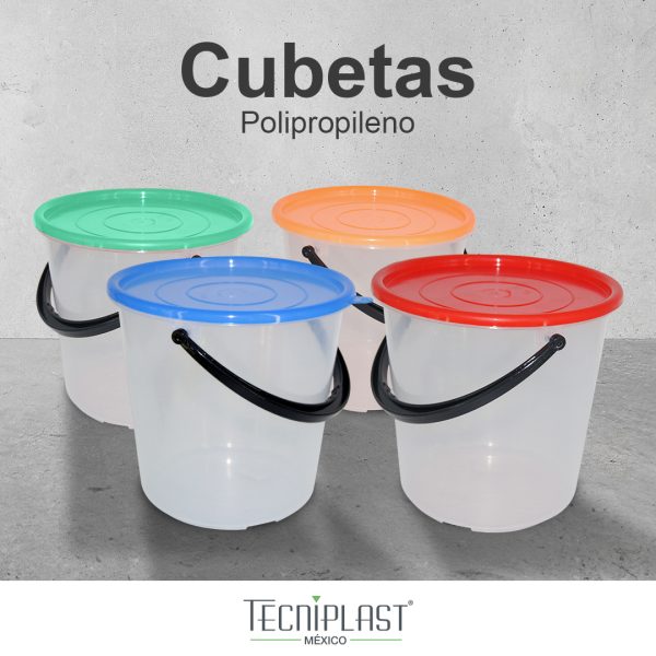 Cubeta con Tapa Asa Plástico 5 L Polipropileno Plástico PP 1468 foto 2