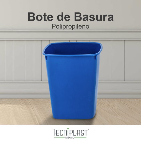Bote de Basura Cuadrado 16 L de Polipropileno Plástico PP 1458 foto 1