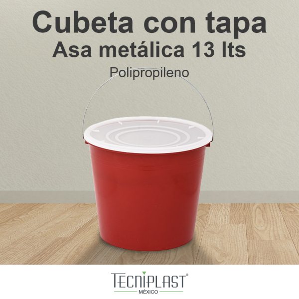 Cubeta de plásico con tapa polipropileno 1471 foto 1