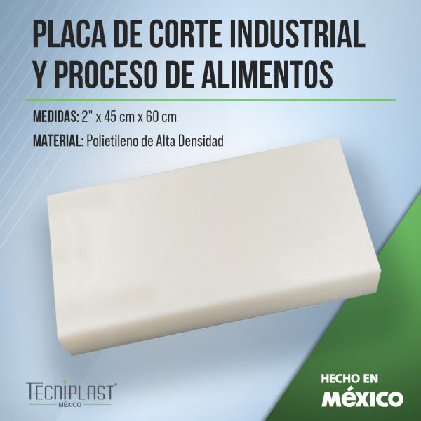 Placa de Polietileno de Alta Densidad PEAD HDPE 45x60 cm x 2" 0026