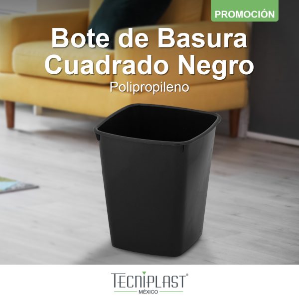 Bote de Basura Cuadrado 16 L de polipropileno Plástico PP foto 1