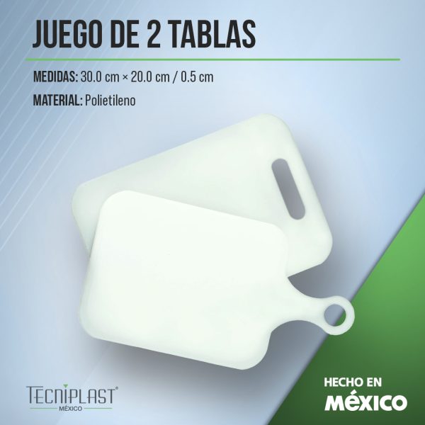 Juego de 2 Tablas de Polietileno Plástico PE 0008 foto 1