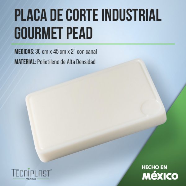 Placa de Polietileno de Alta Densidad GOURMET PEAD HDPE 30x45 cm x 2" 0057 foto 1