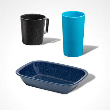 Vasos, platos y tarro de plastipeltre plástico polipropileno
