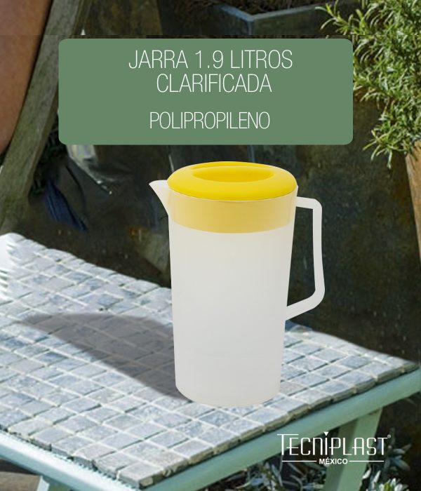 Jarra 1.9 L Clarificada de Polipropileno Plástico PP 1599 foto 2