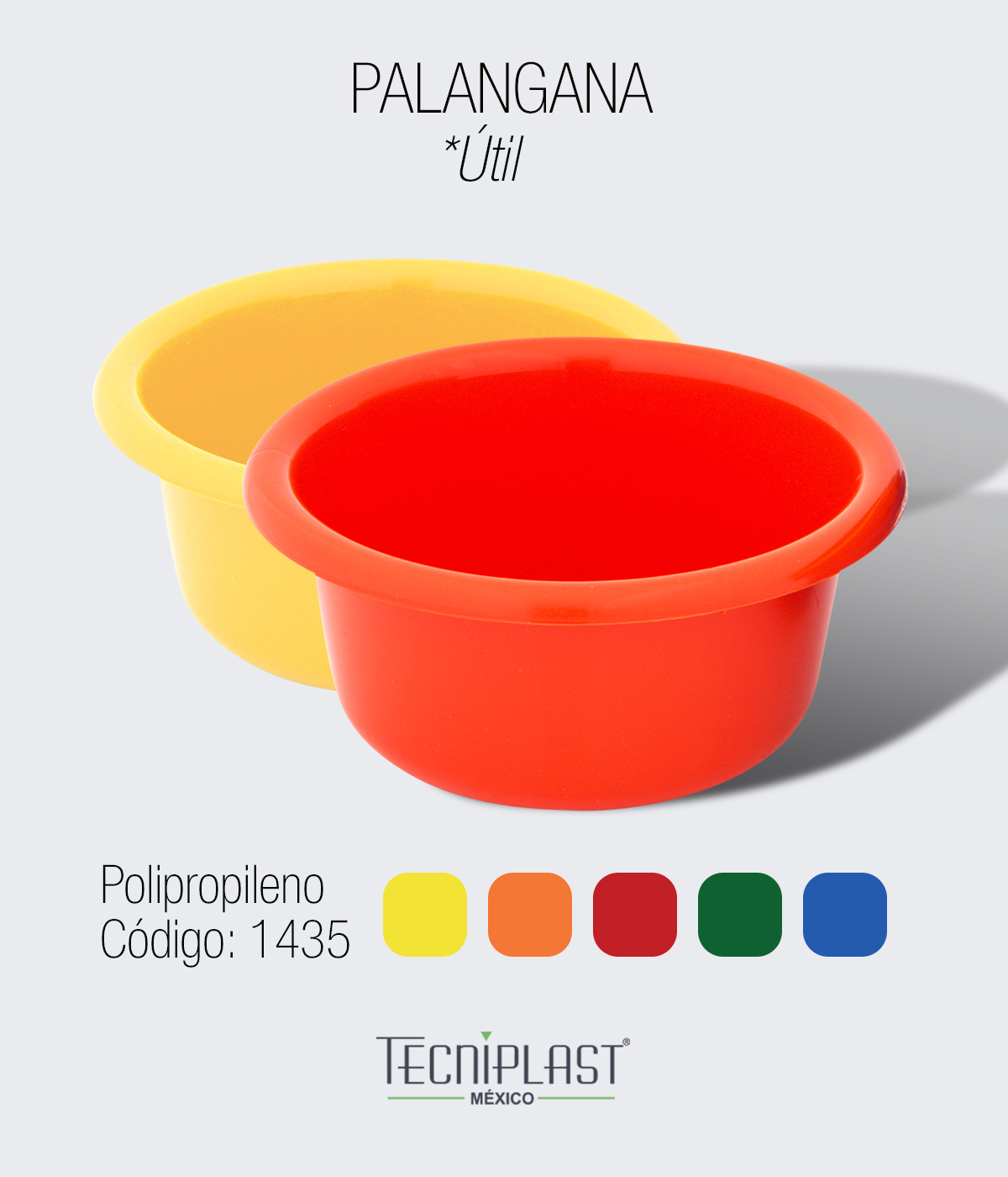 Palangana Redonda 4.0 L Polipropileno Plástico PP 1435 colores