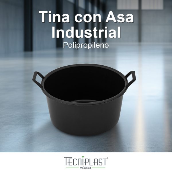 Tina con Asa Uso Industrial 34 L de Polipropileno Plástico PP 1589 foto 1