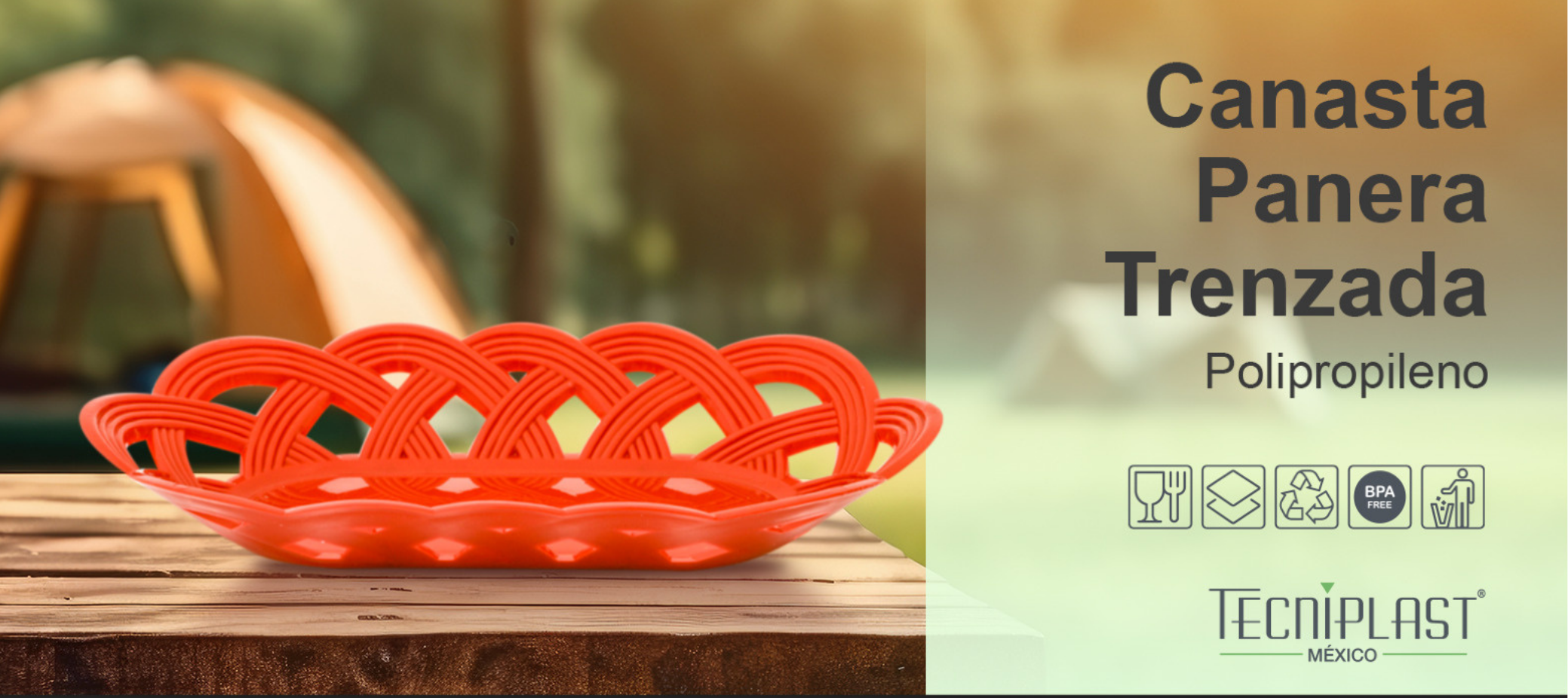 CANASTA PANERA TRENZADA POLIPROPILENO 1570
