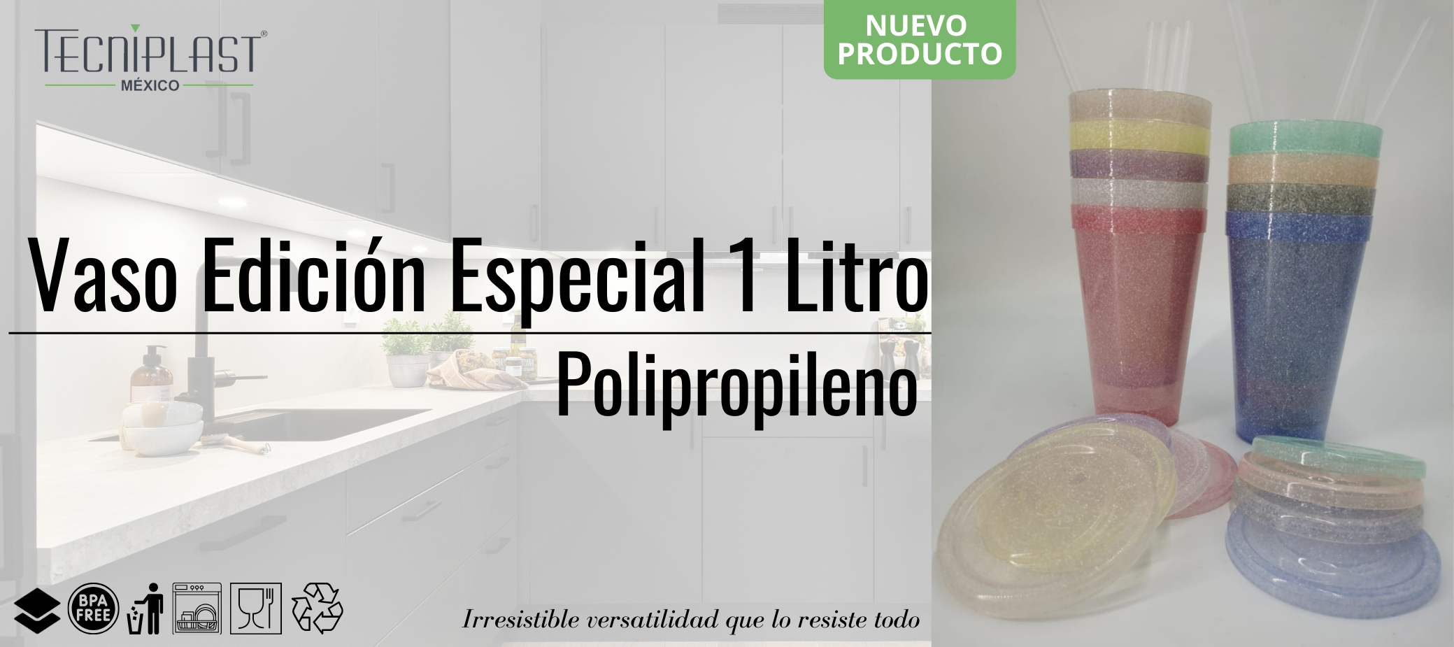 VASO EDICION ESPECIAL 1 L POLIPROPILENO 9020