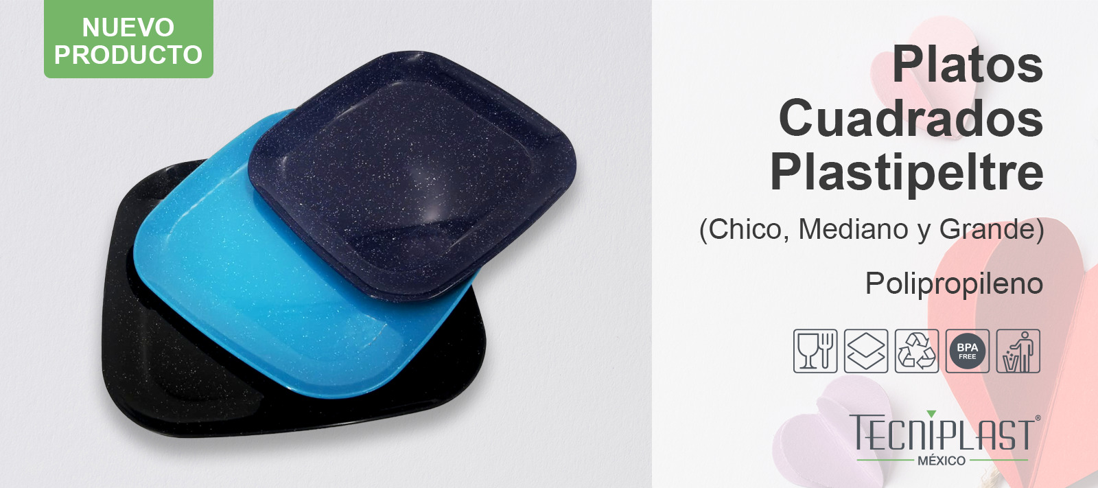 PLATOS CUADRADOS PLASTIPELTRE