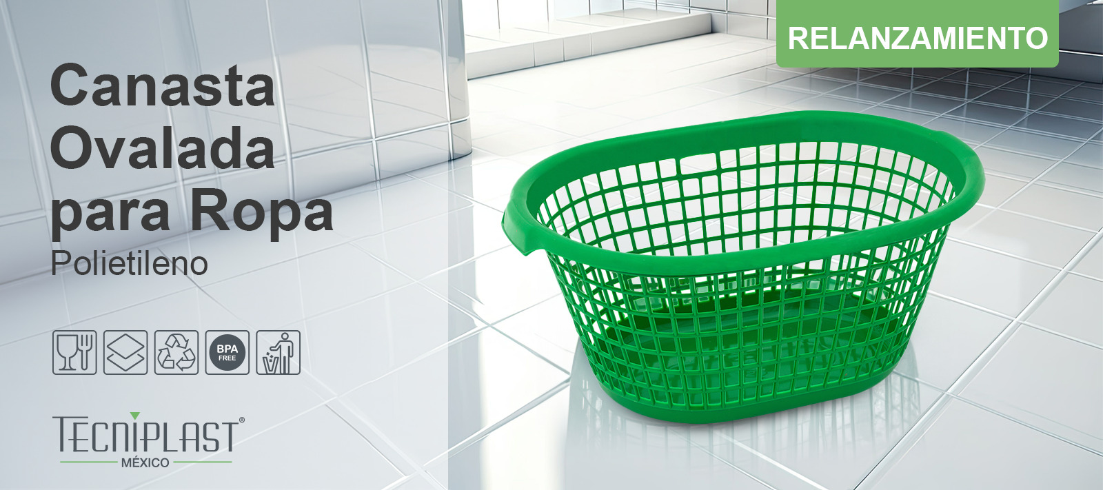 Canasta Ovalada para Ropa PE – 1567