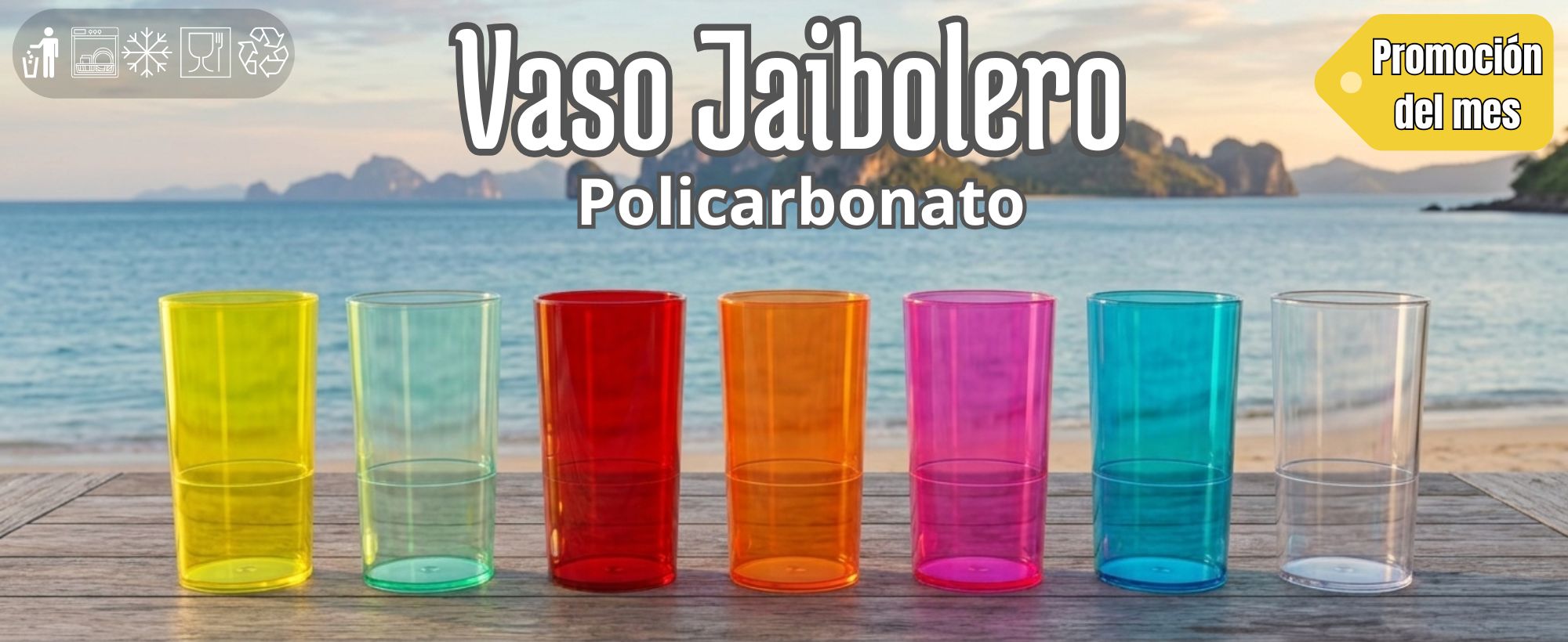 Vaso Jaibolero Fluorescente PC – 1189 1190