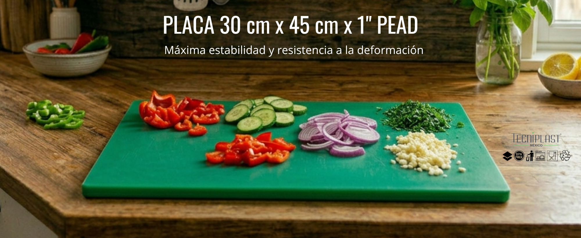 Placa 30 cm x 45 cm x 1″ PEAD – 0014