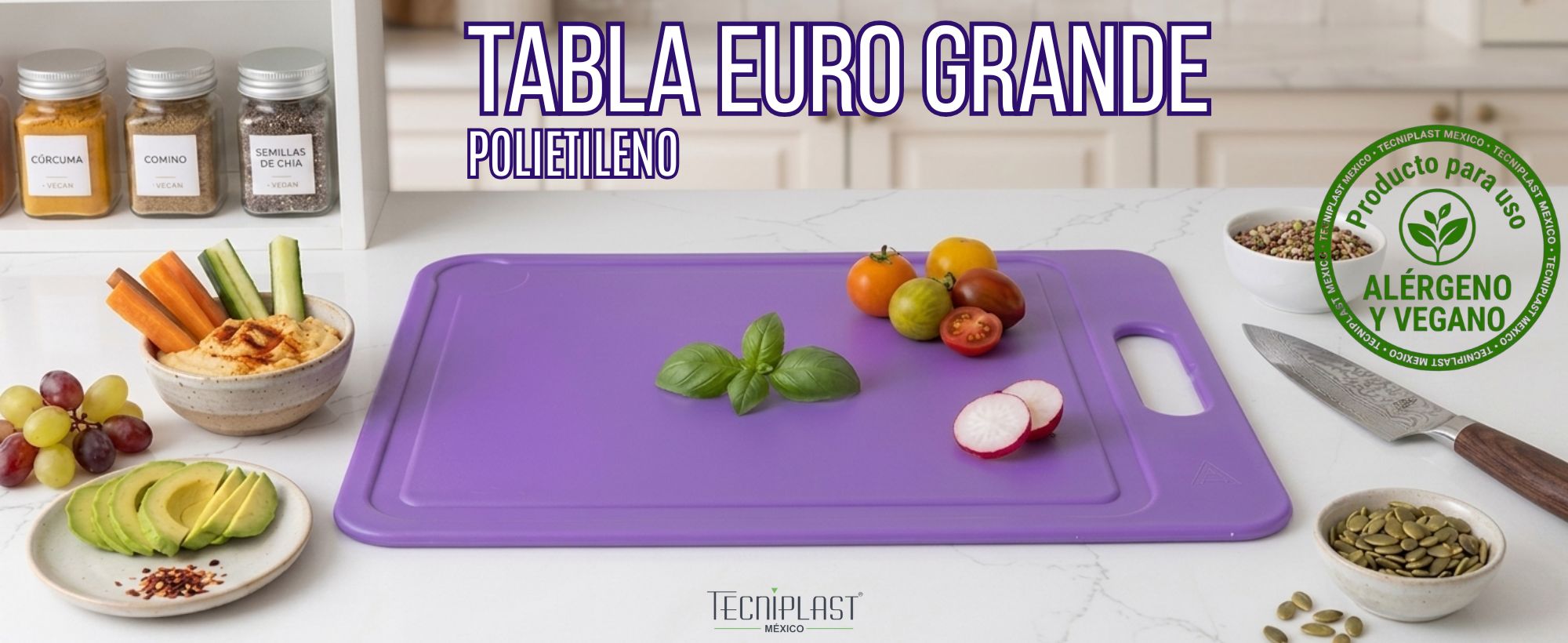 Tabla euro grande violeta
