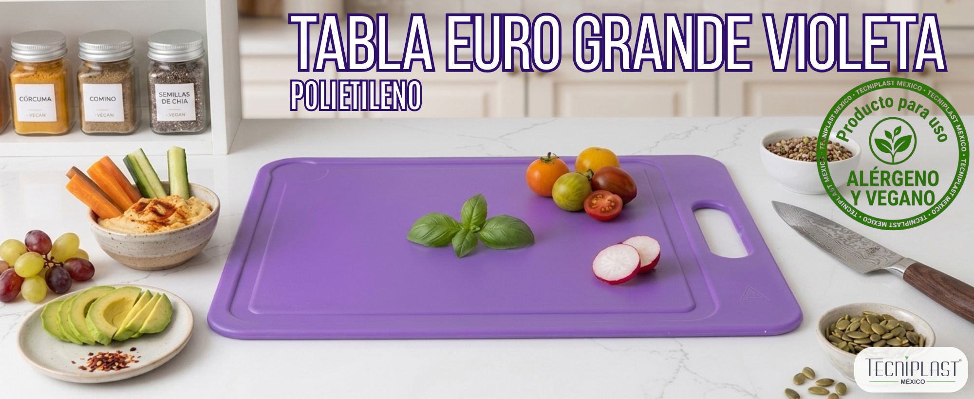 Tabla euro grande violeta
