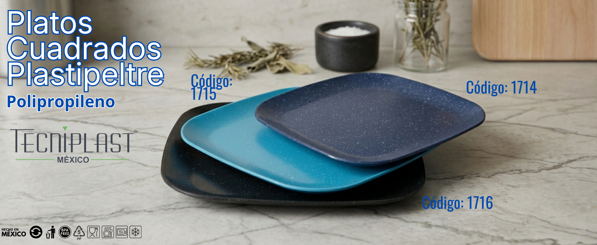 PLATOS CUADRADOS PLASTIPELTRE