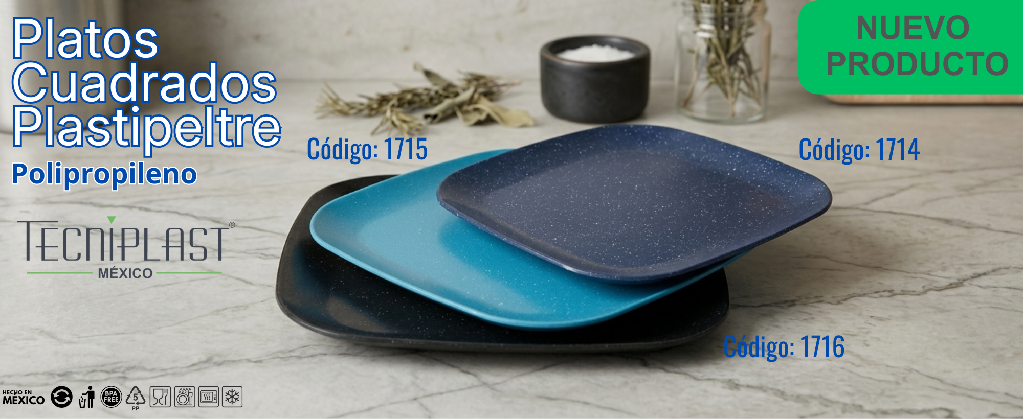 PLATOS CUADRADOS PLASTIPELTRE