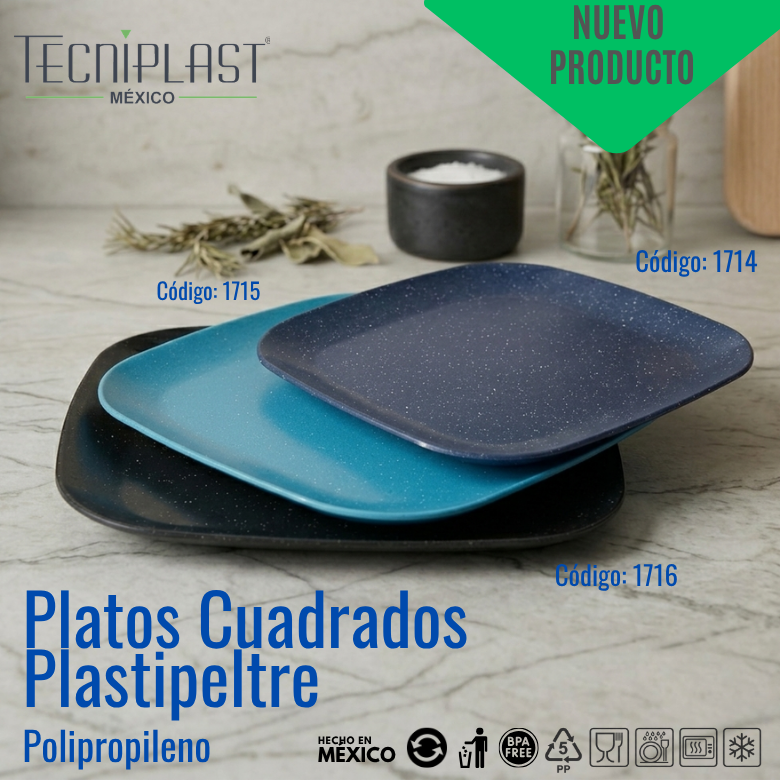 PLATOS CUADRADOS PLASTIPELTRE