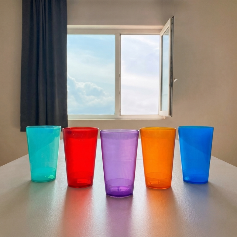 Vaso de polipropileno plástico